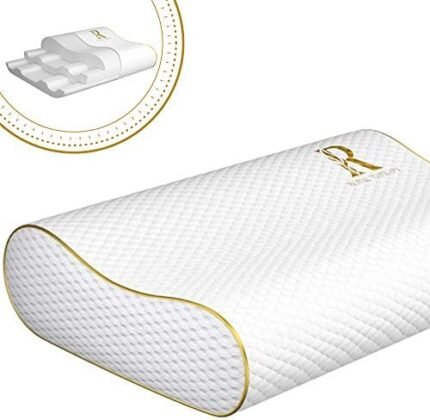 Memory Foam Pillow, Cervical, King Contour Pillow, Orthopedic Pillow For Neck Support, Neck Pain, Side Sleepers, CertiPUR-US