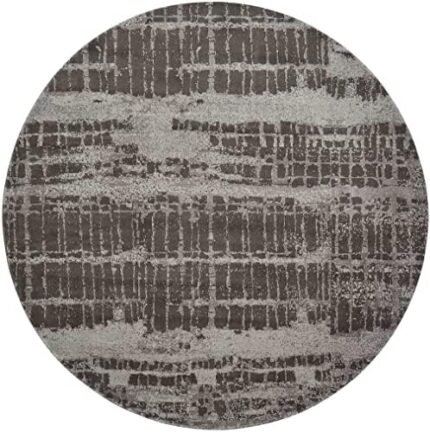 Nourison Twilight Abstract Hazel 8' x ROUND Area -Rug, Easy -Cleaning, Non Shedding, Bed Room, Living Room, Dining Room, Kitchen (8 Round)