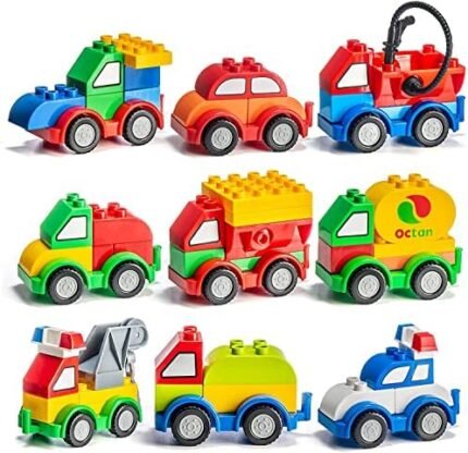 PREXTEX Building Toys Set Building Blocks - Build Your Own Toy Cars & Trucks with Building Blocks for Toddlers 3-5+