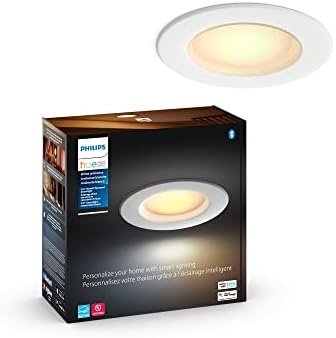 Philips Hue Smart Recessed 4 Inch LED Downlight - White Ambiance Warm-to-Cool White Light - 1 Pack - 850LM - Indoor - Control with Hue App - Compatible with Alexa, Google Assistant and Apple Homekit