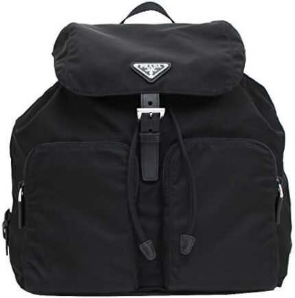 Prada Zainetto Unisex Black Tessuto Nylon Backpack Rucksack 1BZ005