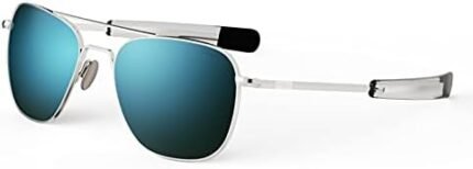 Randolph USA | 23k White Gold Classic Aviator Sunglasses for Men or Women 100% UV