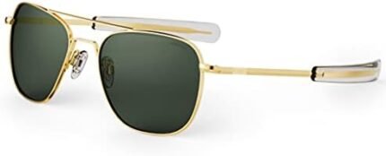 Randolph USA | Gold Classic Aviator Sunglasses for Men or Women 100% UV