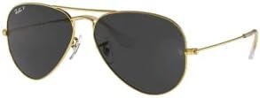 Ray-Ban RB3025 Metal Aviator Sunglasses For Men For Women + BUNDLE with Designer iWear Eyewear Care Kit