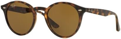 Ray-Ban Unisex Sunglasses Light Havana Frame, Dark Brown Lenses, 51MM