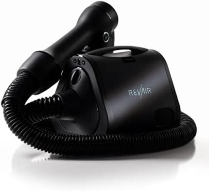 RevAir Reverse-Air Hair Dryer, Vacuum Hair Dryer for All Hair Types, 800 Watts, Black