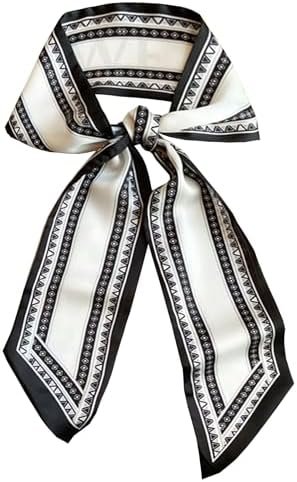 Roizsx Scarf Satin Square Neck Hair Scarfs for Women Solid Color Head Scarves Square Bandanas 23.6× 23.6 inches