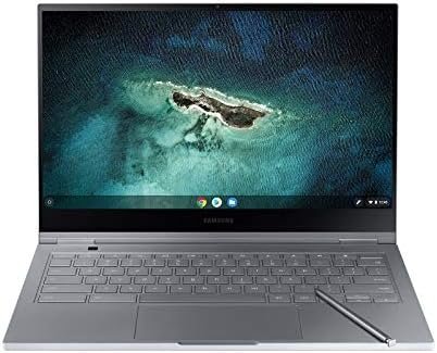 SAMSUNG 13.3” Galaxy Chromebook Laptop Computer w/ 256GB Storage, 8GB RAM, ‎4K AMOLED Touchscreen Display, Ultra Slim Design, Chrome OS, WiFi 6, Mercury Gray