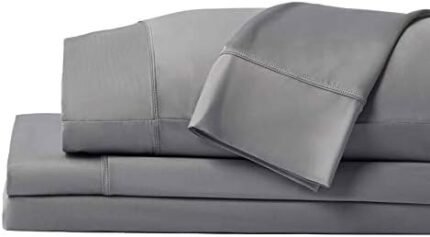 SHEEX Original Performance Sheet Set with 2 Pillowcases, Soft, Cooling Sheets, Graphite, King/California King