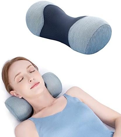 Say Goodbye to Neck Pain with Bespilow Small Neck Support Pillow,Cervical Neck Roll Memory Foam Pillow,Cervical Traction Device,Neck Stretcher for Tension Muscle Relief,Neck & Shoulder Pain Relaxer