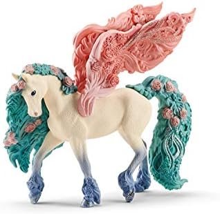 Schleich Bayala Majestic Sparkle Flower Pegasus - Magical Toy Figurine for Kids Ages 5-12, Glittery Detail, Part of BAYALA Theme World for Girls and Boys, Gift for Kids Ages 5+