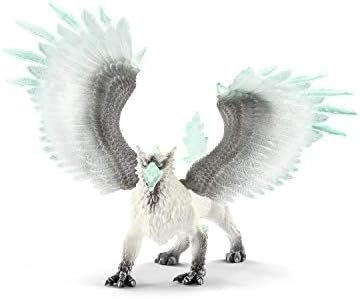 Schleich Eldrador Creatures Ice Monster Griffin Dragon Action Figure - Realistic Majestic Icy Griffin Figurine Toy with Movable Wings, Highly Durable Toy for Boys and Girls, Gift for Kids Ages 7+