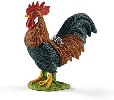 Schleich Farm World, Farm Animal Toys for Boys and Girls, Realistic Bird Toys, Rooster Toy Figurine, Ages 3+