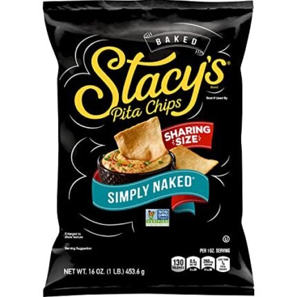 Stacy's Simply Naked Pita Chips Party Size Bag, 18 Ounce