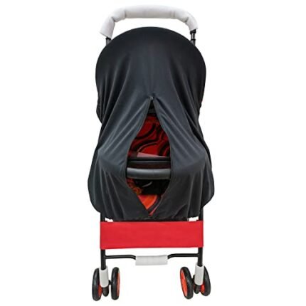 Sun Shade for Strollers, UV Sun and Sleep Shade Universal Fit for Baby Strollers, Blackout Stroller Cover, Breathable and Stops 99% of The Sun's Rays (UPF50+) Black