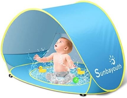 Sunba Youth Baby Beach Tent, Baby Pool Tent, UV Protection Infant Sun Shelters Beach Shade Tent, Pop Up Baby Tent for Beach