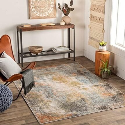 Surya Jamila Modern Abstract Area Rug,3'11" x 5'7",Burnt Orange