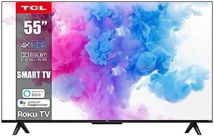 TCL 55-Inch 4K UHD HDR Smart TV Roku 60Hz Refresh Rate Compatible with Alexa & Google Assistant 55S4(Renewed)