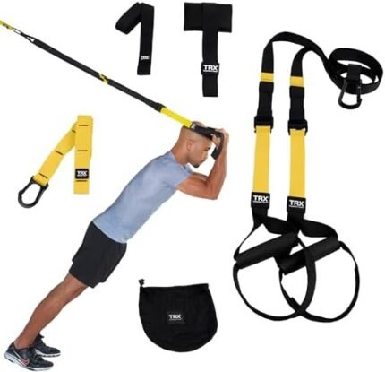 TRX PRO3 Suspension Trainer System, Design & Durability for Cross-Training, Weight Training, HIIT Training & Cardio, Includes 3 Anchor Solutions for Indoor & Outdoor Home Gyms