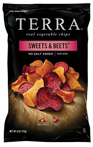 Terra Vegetable Chips, Sweets & Beets, No Salt Added, 6 oz. (Pack of 6)