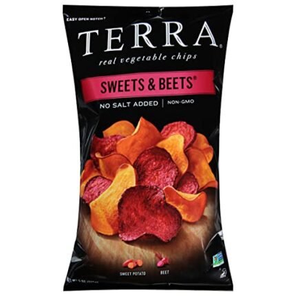 Terra Vegetable Chips, Sweets & Beets with No Salt Added Real Vegetable Chips, 5 oz. (Pack of 12)