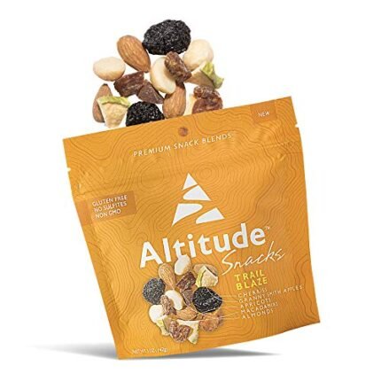 Trail Blaze Trail Mix, No Added Sugars, Dried Fruit and Mixed Nuts - Great Gym, Office, and School Snack, Healthy Snack for Workout and Lunchbox, Snack Pack of 1 x 5oz - Altitude Snacks