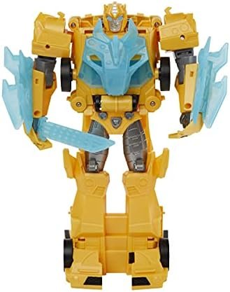 Transformers Toys Bumblebee Cyberverse Adventures Dinobots Unite Roll N’ Change Bumblebee Push-to-Convert Action Figure, 6 and Up, 10-inch, Yellow