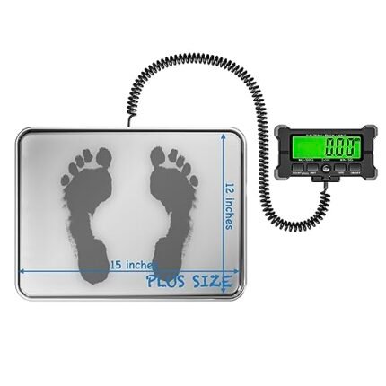 Urby Extra Wide Scale for Body Weight, Talla Extra Balanzas para Pesar Personas, Plus Size Scale with Easy to Read External Display. Gift for Seniors, Plus Size Person. 300kg/660lb Capacity.