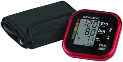 Veridian Healthcare Smartheart Automatic Digital Blood Pressure Arm Monitor, 1 Count (Pack of 1), (01-553) Red