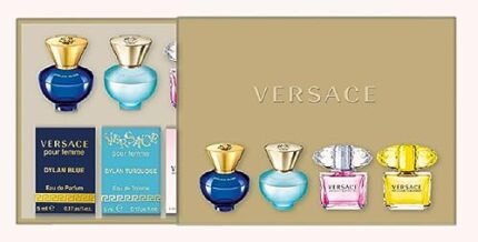 Versace Women's Mini Fragrance Gift Set - Dylan Blue, Bright Crystal, and Yellow Diamond EDTs