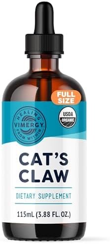 Vimergy USDA Organic Cat’s Claw Extract, 57 Servings – Alcohol Free Cats Claw Tincture - Supports A Healthy Immune System - Gluten-Free, Non-GMO, Kosher, Vegan & Paleo Friendly (115 ml)