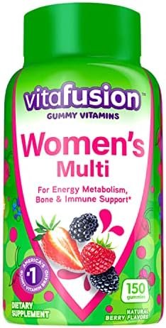 Vitafusion Womens Multivitamin Gummies, Berry Flavored Daily Vitamins for Women With Vitamins A, C, D, E, B-6 and B-12, America’s Number 1 Gummy Vitamin Brand, 75 Days Supply, 150 Count