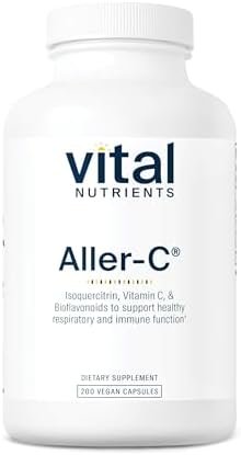 Vital Nutrients Aller-C | Isoquercitrin, Vitamin C, and Bioflavonoids | Respiratory and Sinus Support* | Vegan Supplement | Gluten, Dairy and Soy Free | 200 Capsules