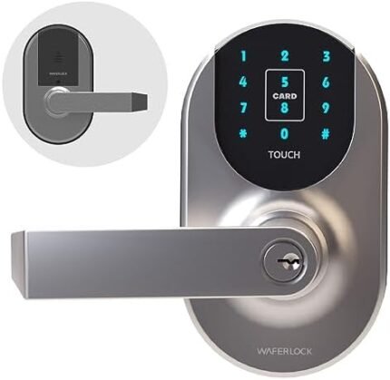 WAFERLOCK Smart Bluetooth Lever Lock – L310, ANSI Grade 1, Left-Handed. Perfect for Interior, Offices Doors, Utilities Rooms