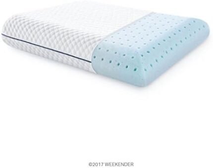 WEEKENDER Gel Memory Foam Pillow – Ventilated Cooling Pillow – Removable, Machine Washable Cover - Standard