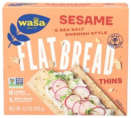 Wasa Flatbread Thins Crackers, Sesame and Sea Salt, 6.7 Ounce