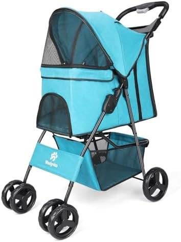 Wedyvko P02 Dog Stroller, Pet Stroller for Small Dogs, Up to 33 LBS, Royal Blue