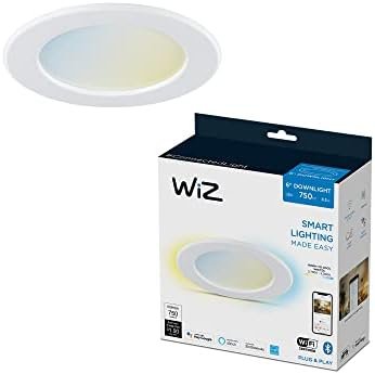 WiZ Tunnable White 6-Inch Smart Retrofit Downlight - Pack of 1-2700K- 5000K - 750 Lumen - Indoor - Connects to Your Existing Wi-Fi - Control with Voice or App - Matter Compatible