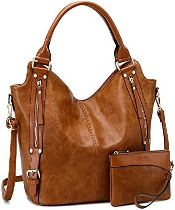 Women Tote Bag Handbags PU Leather Fashion Hobo Shoulder Bags with Adjustable Shoulder Strap