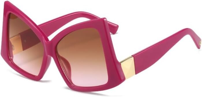 Wrapped In A Bow Unique Trendy Sunglasses for Women - Oversized Square Fashion Shades - Gift Accessories for Female