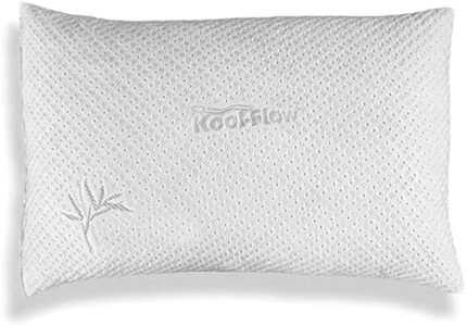 Xtreme Comforts Memory Foam Pillows Made in The USA - Queen Size, Slim Cooling Pillow for Sleeping on Side, Back & Stomach - Firm and Soft Bed Pillows