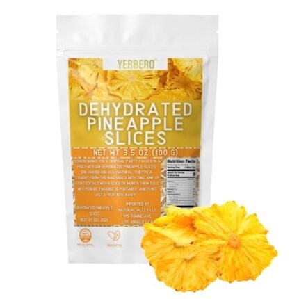 Yerbero - Dehydrated Pineapple Slices 3.5oz (100gr) | Pina Deshidratada | Sulphur-free, Gorgeously Natural, No Sugar Added | Garnish Your Favorite Cocktail, Margaritas, Pina Colada, Mezcal, Mai Thai.