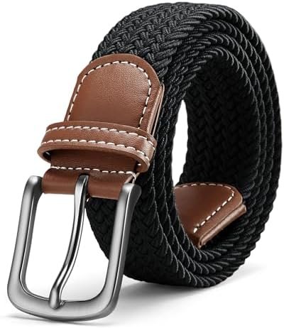 Zitahli Stretch Belt Men- Mens Woven Braided Web Belt 1 3/8 for Golf Casual Hunting Pants Shirts Jeans