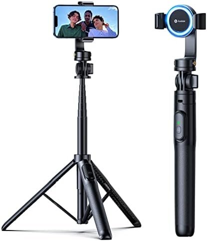 andobil MagStick Selfie Stick Tripod Compatible with MagSafe, [Redefined Phone Tripod] 63.5" Extendable Magnetic Cell Phone Tripod Stand with Wireless Remote, Tripod for iPhone 14 13 12 & All Phones