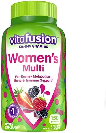 vitafusion Women’s Daily Gummy Multivitamin: vitamin C & E, Delicious Berry Flavors, 150ct (75 day supply), from America’s number one Gummy Vitamin Brand