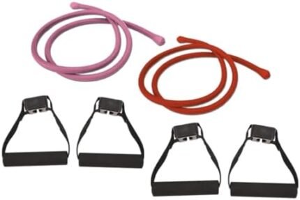 Beachbody Resistance Bands Workout Set, Fitness Bands for Strength Exercise, Gym or Home Workouts, Kit Includes 2 Soft Handles and 2 Resistance Bands