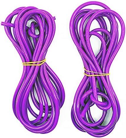 Double Dutch Jump Ropes -Knotted Ends (Purple) Set of 2 Ropes