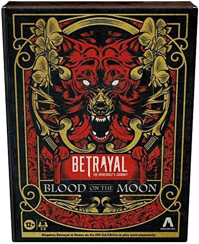 Hasbro Gaming Betrayal The Werewolf's Journey Blood on The Moon Tabletop Board Game Expansion, Ages 12+, Requires Betrayal at House on The Hill 3rd Edition to Play