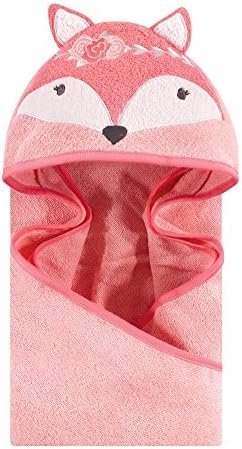 Hudson Baby Unisex Baby Cotton Animal Face Hooded Towel, Boho Fox, One Size