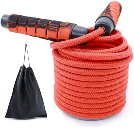 7m/23 FT Long Jump Rope for Kids Adults,Double Dutch Jump Rope,Adjustable Skipping Ropes with High-strength Nylon Braided Rope Core,360°Rotation Not Entangled,Long Enough for 6-10 Jumpers